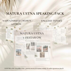 MATURA USTNA – SPEAKING PACK